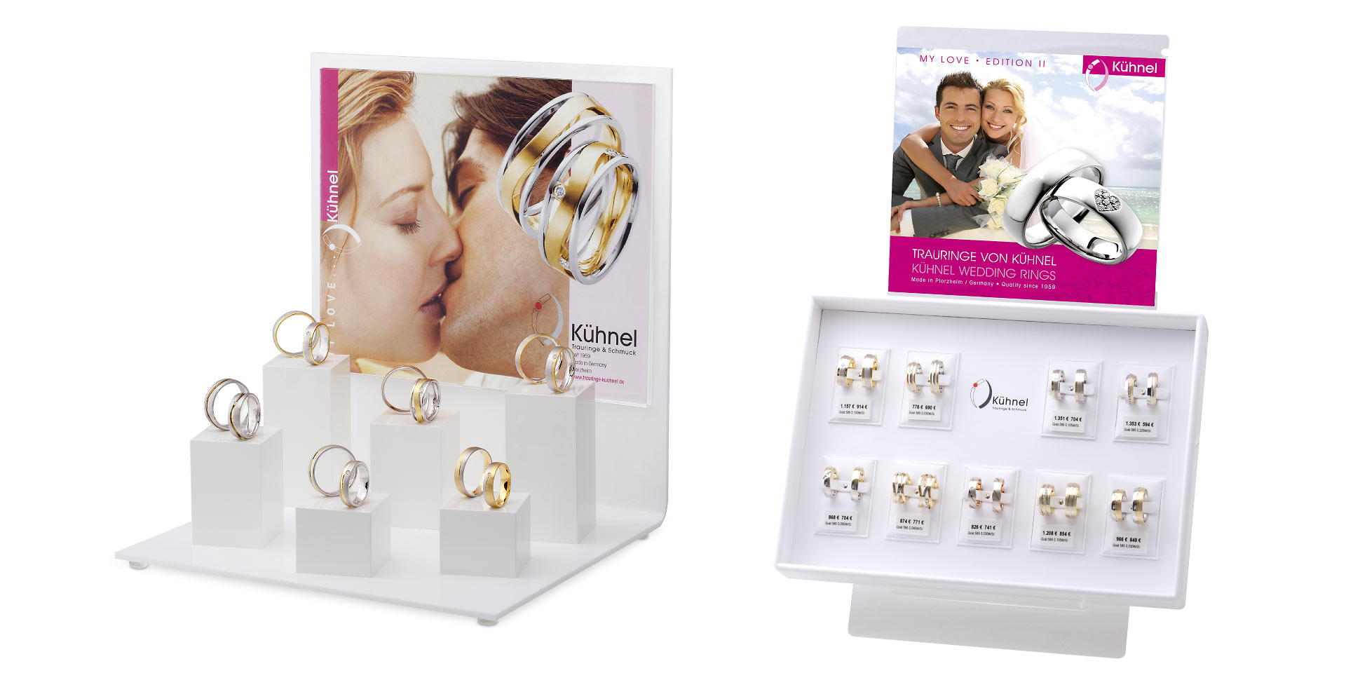 Display und Decolandschaft Trauringe